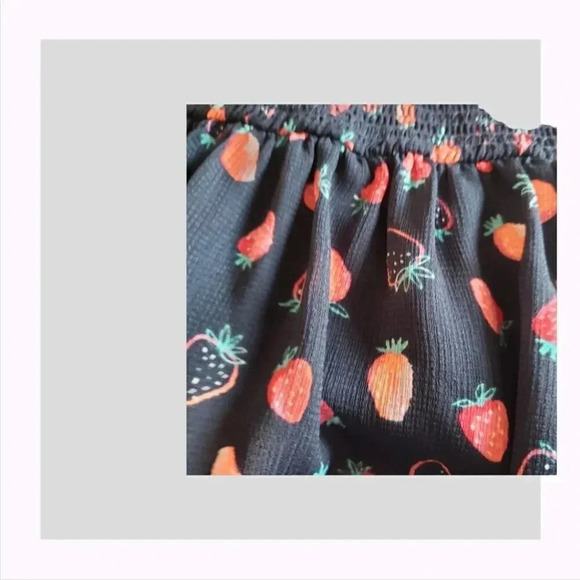 Wonder Nation girl straberry top L (10-12)navy - Picture 6 of 8